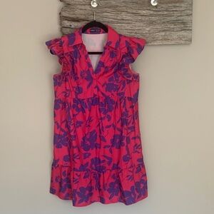 SHEIN Pink and Purple Floral Dress